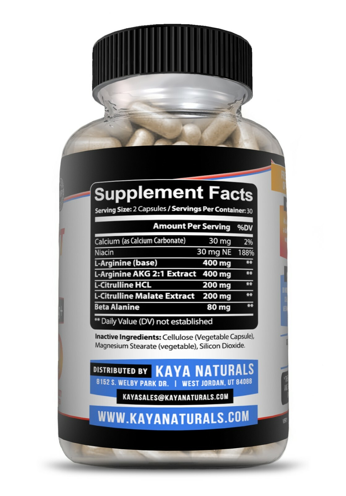 Nitric Blast 60ct L Arginine L Citrulline Nitric Oxide Preworkout Beta Alanine