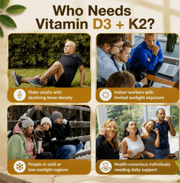 Vitamin D3 K2 Supplement, Coconut Oil for Bone & Immune Support
