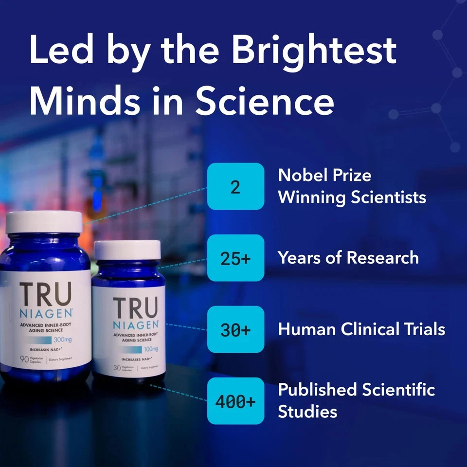 NEW 300mg TRU NIAGEN NAD Supplement Niagen for Brain Function & Anti-Aging