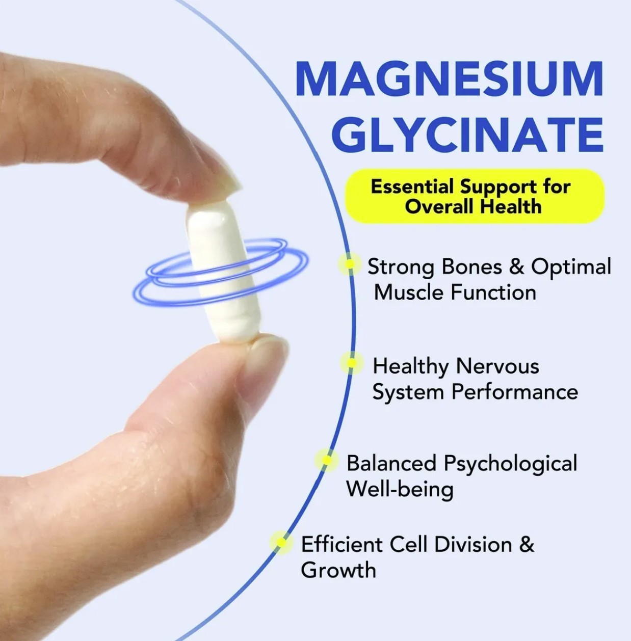Magnesium Glycinate 120 Capsules 1040mg High Absorption for Sleep Stress Muscle