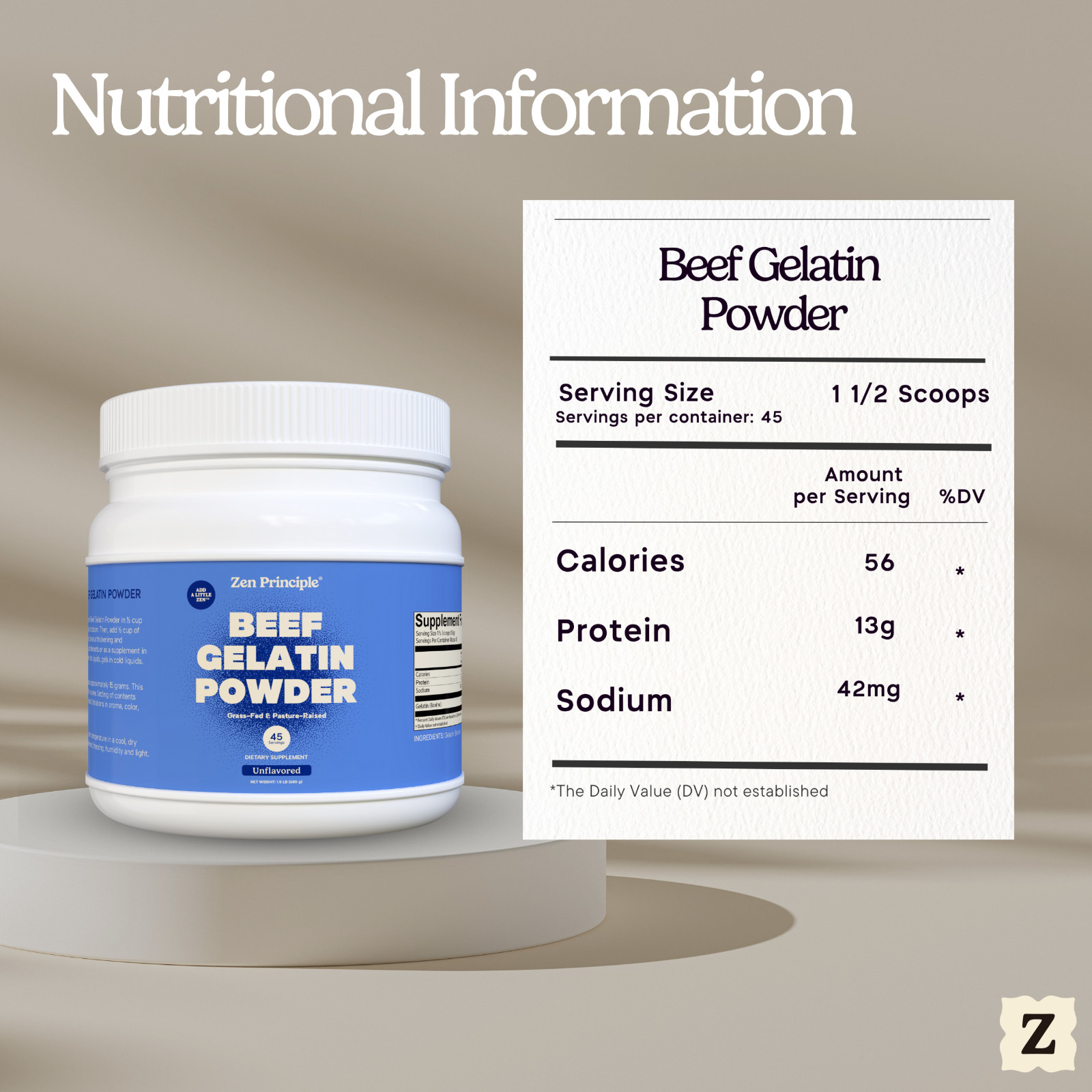 Grass-Fed Gelatin Powder, 1.5 lb. Cooking and Baking. Gummies Desserts.