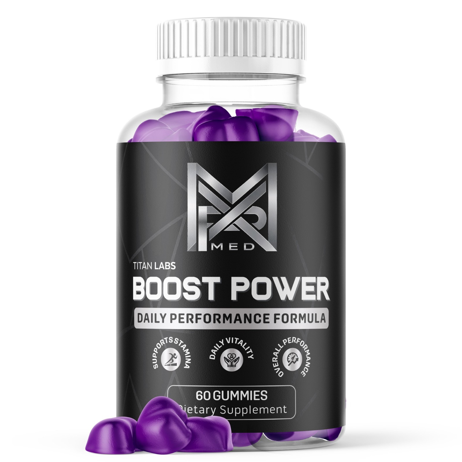 (1 Pack) Boost Power Gums Advanced Male Support Supplement BoostPower 60 Gummies