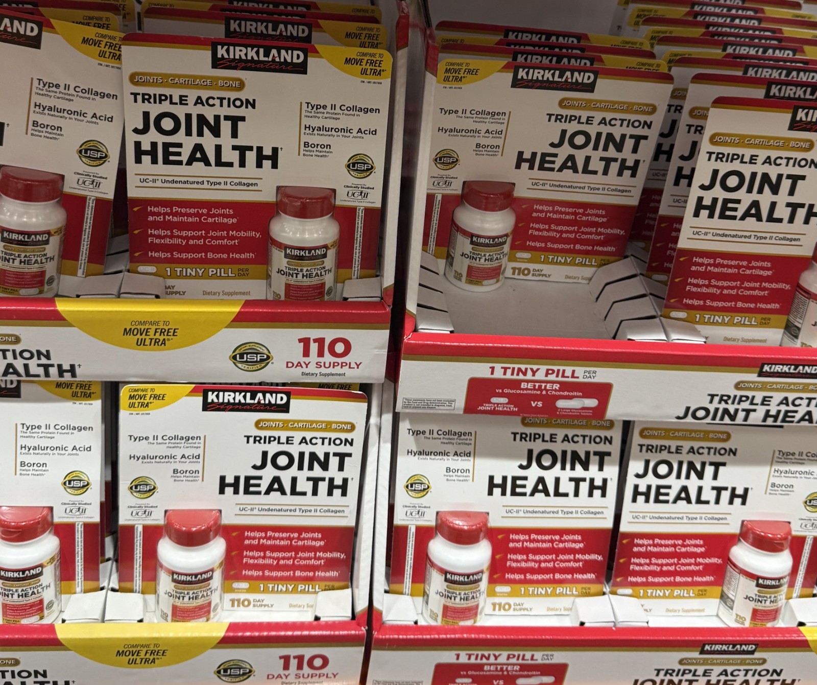 Kirkland Triple Action Joint Health 110 Tablet Compare to Move Free Ultra 1 Pack