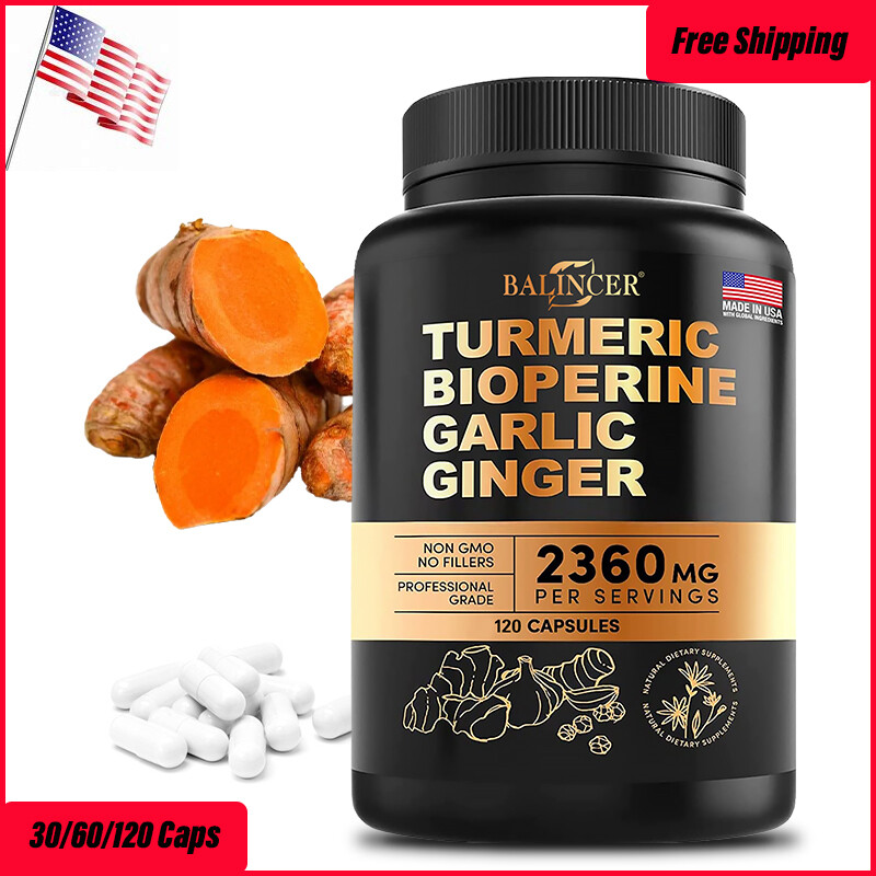 30/60/120Capsules Turmeric Curcumin 2360mg Herbal Extract with BioPerine