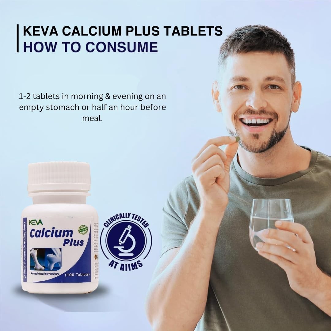 3 Pack KE.VA Calcium Plus 300 Tablets Bone Support