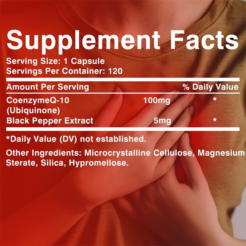 CoQ10 120pcs,Promotes Blood Circulation,Supports Heart and Blood Pressure Health