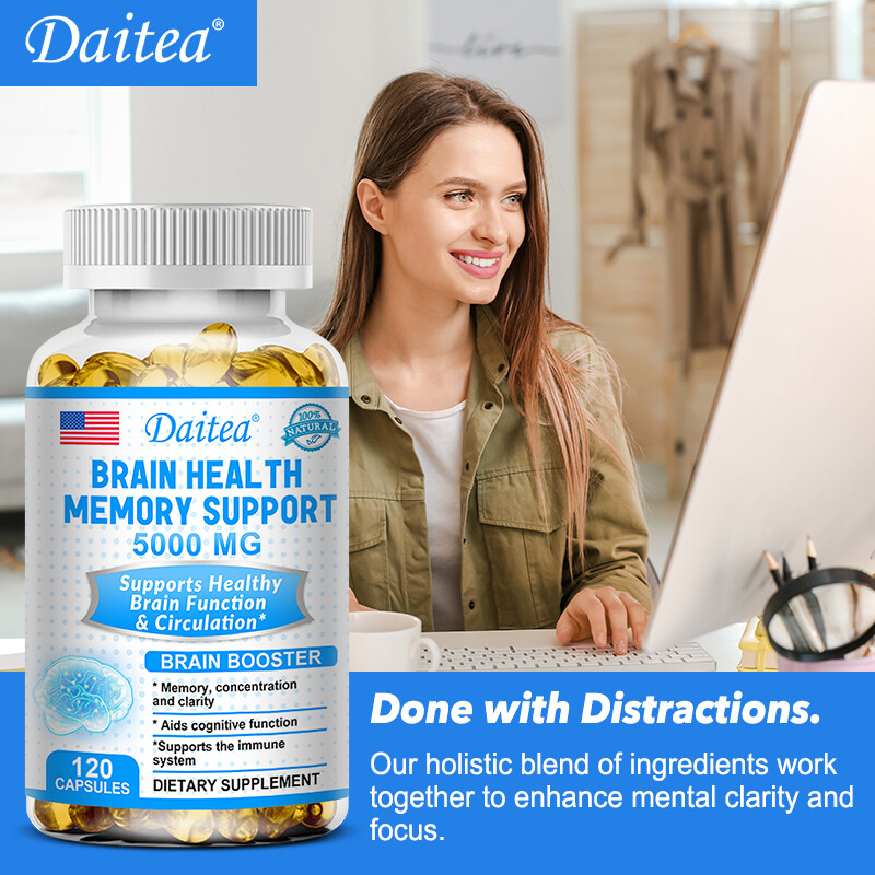 Brain Booster,Supports Brain Health,Boosts Memory,Focus & Cognitive Function