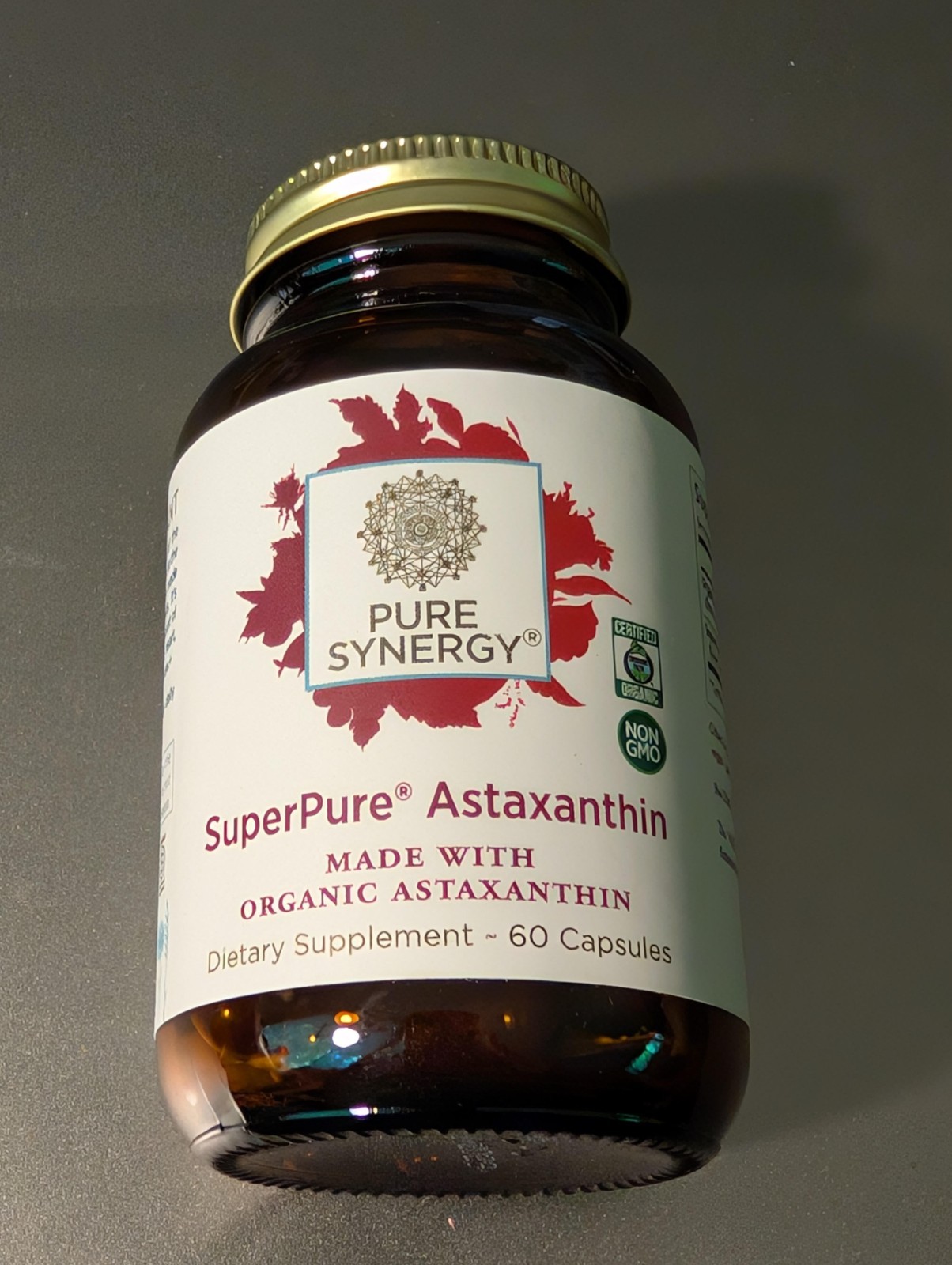 PURE SYNERGY SuperPure Astaxanthin Extract | Organic 60 Count (Pack of 1)