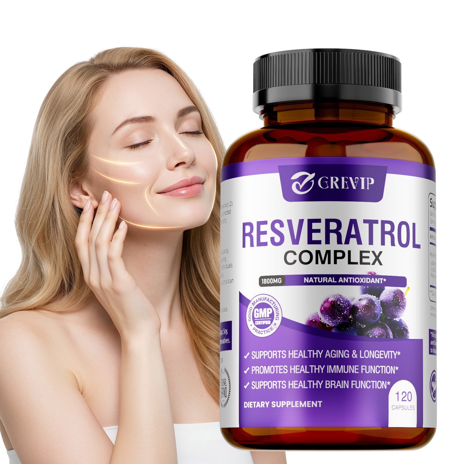 Resveratrol Complex 120pcs – Supports Cellular Energy and Repair, Skin Health