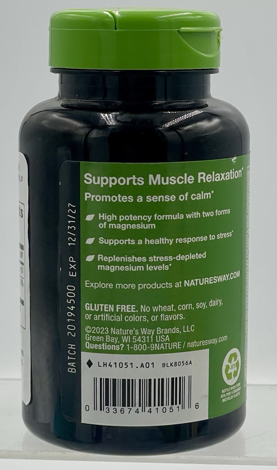 Lot of 2 Nature’s Way Magnesium Complex 500 mg 100 Capsules Each Exp 12/27