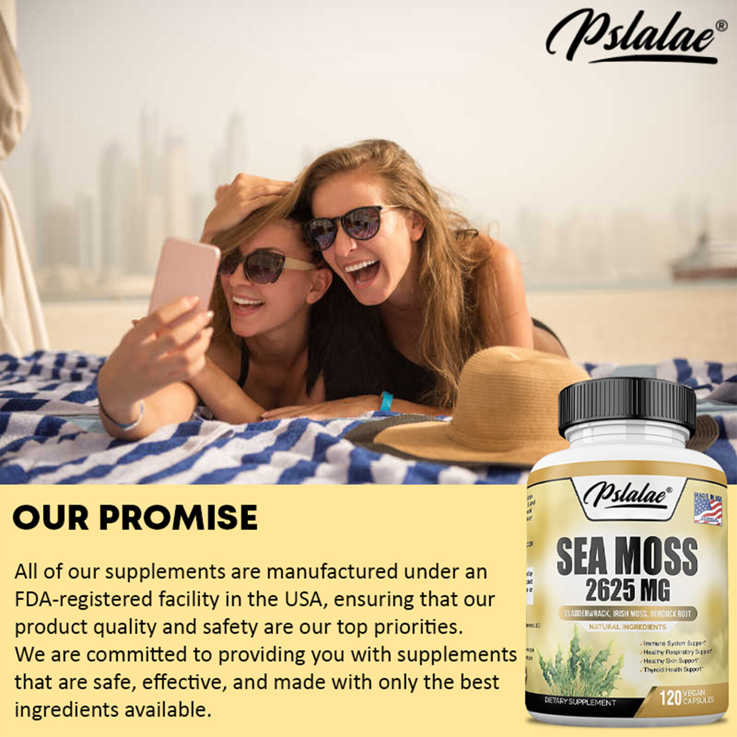 Sea Moss Capsules-Irish Moss,Bladderwrack,Burdock Root-Immune & Thyroid Support