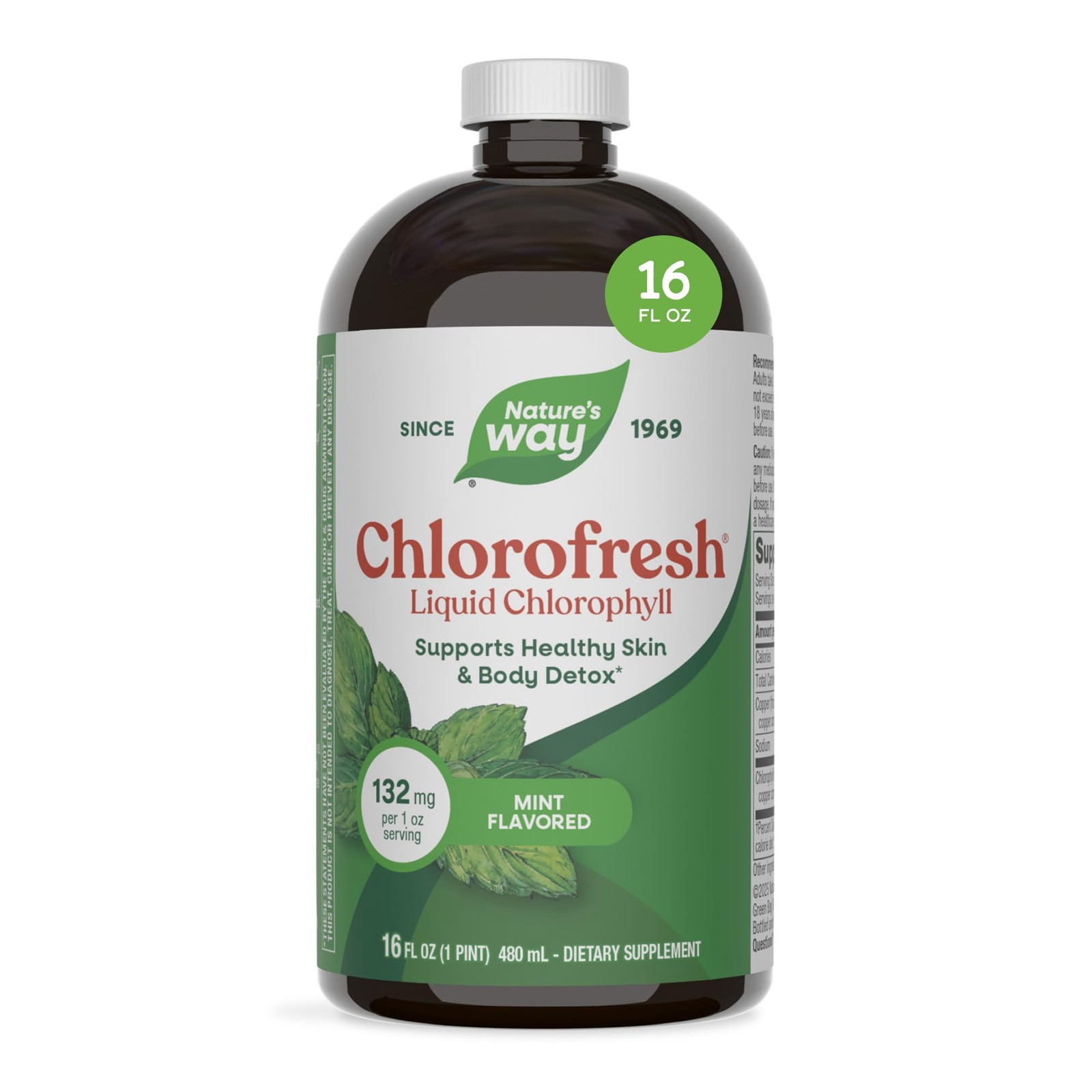 Nature’s Way Chlorofresh Liquid Chlorophyll, 16 Fl Oz (Pack of 1),
