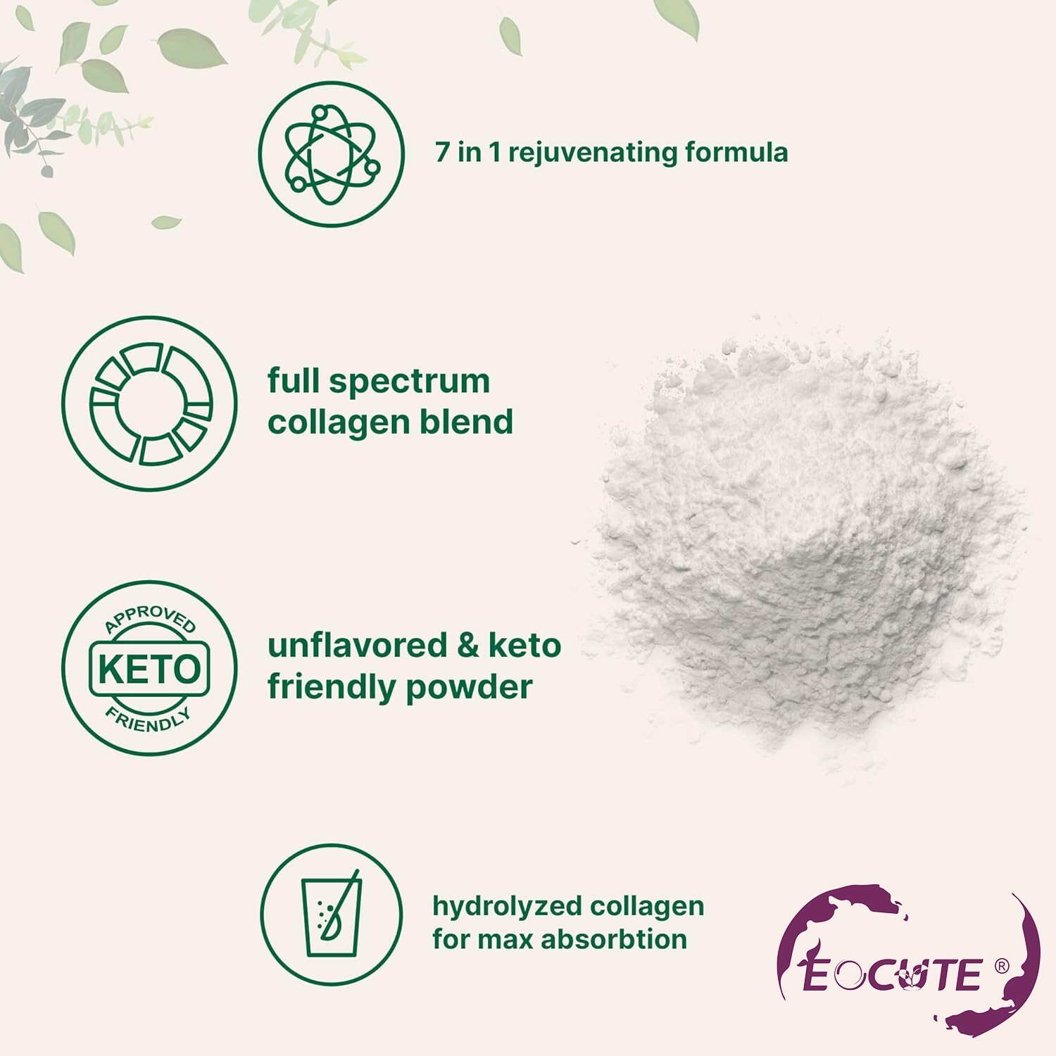 Hydrolyzed I,II,III,V,X Peptide Type lb Multi Collagen Peptides Powder 2 Protein