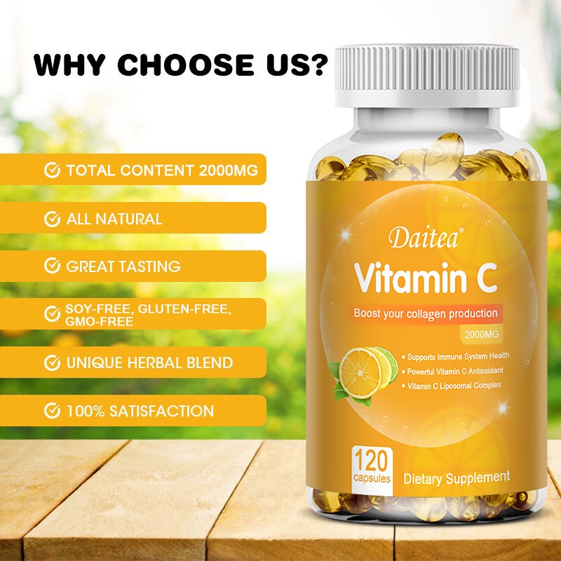 Vitamin C Liposomal Complex 1600 Mg – Immune System Support 30/60/120 Capsules