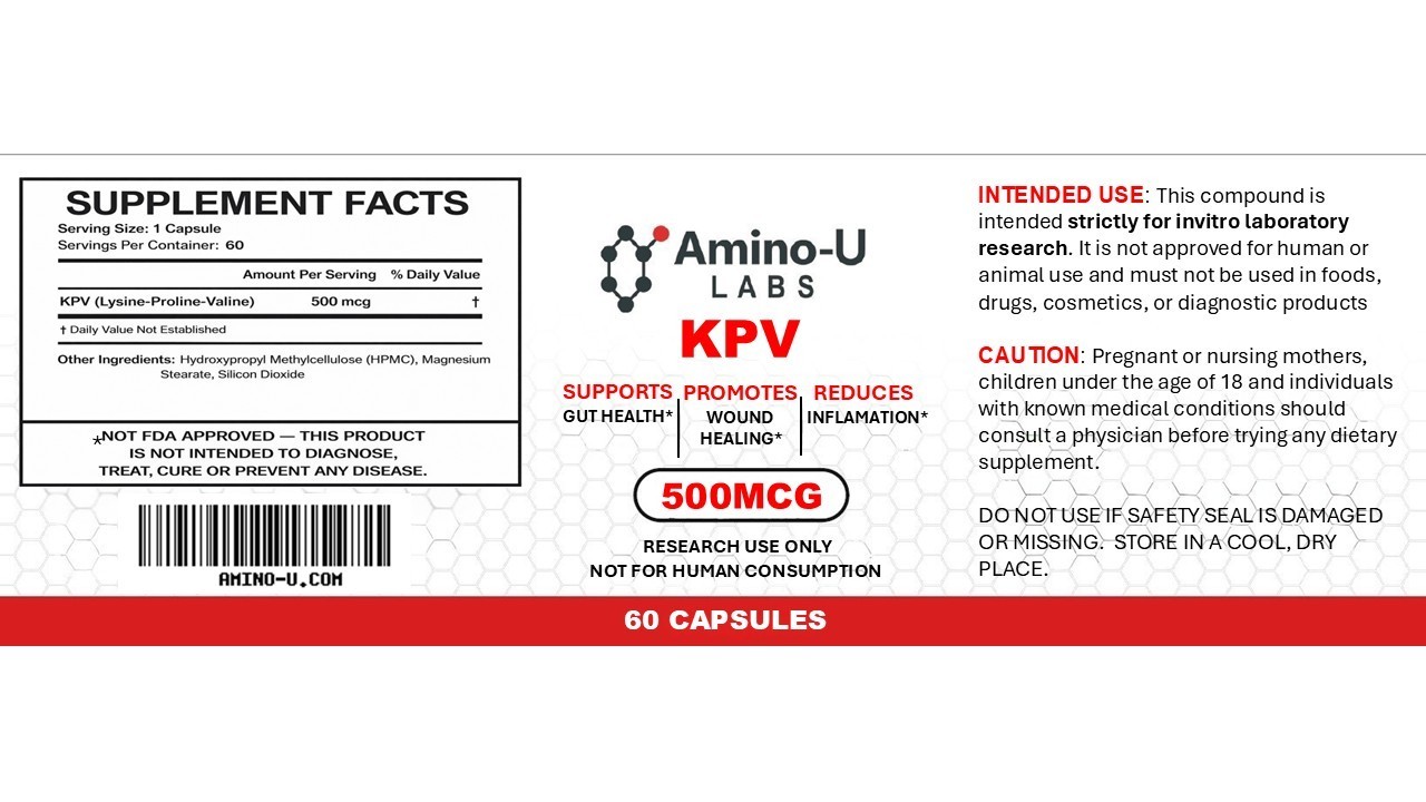 KPV 500mcg x 60 Capsules 3rd party tested-BONUS GIFT IF YOU BUY 2 OR MORE