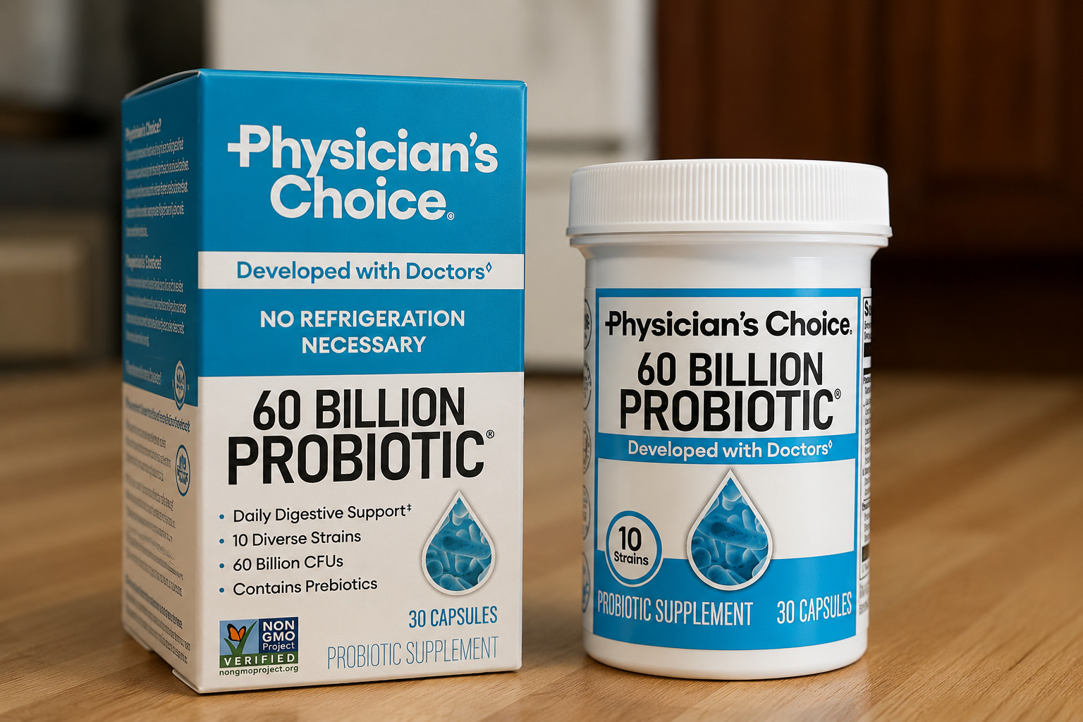 2 PACK Physician’s Choice 60 Billion Probiotic 60 Capsules Gut Health