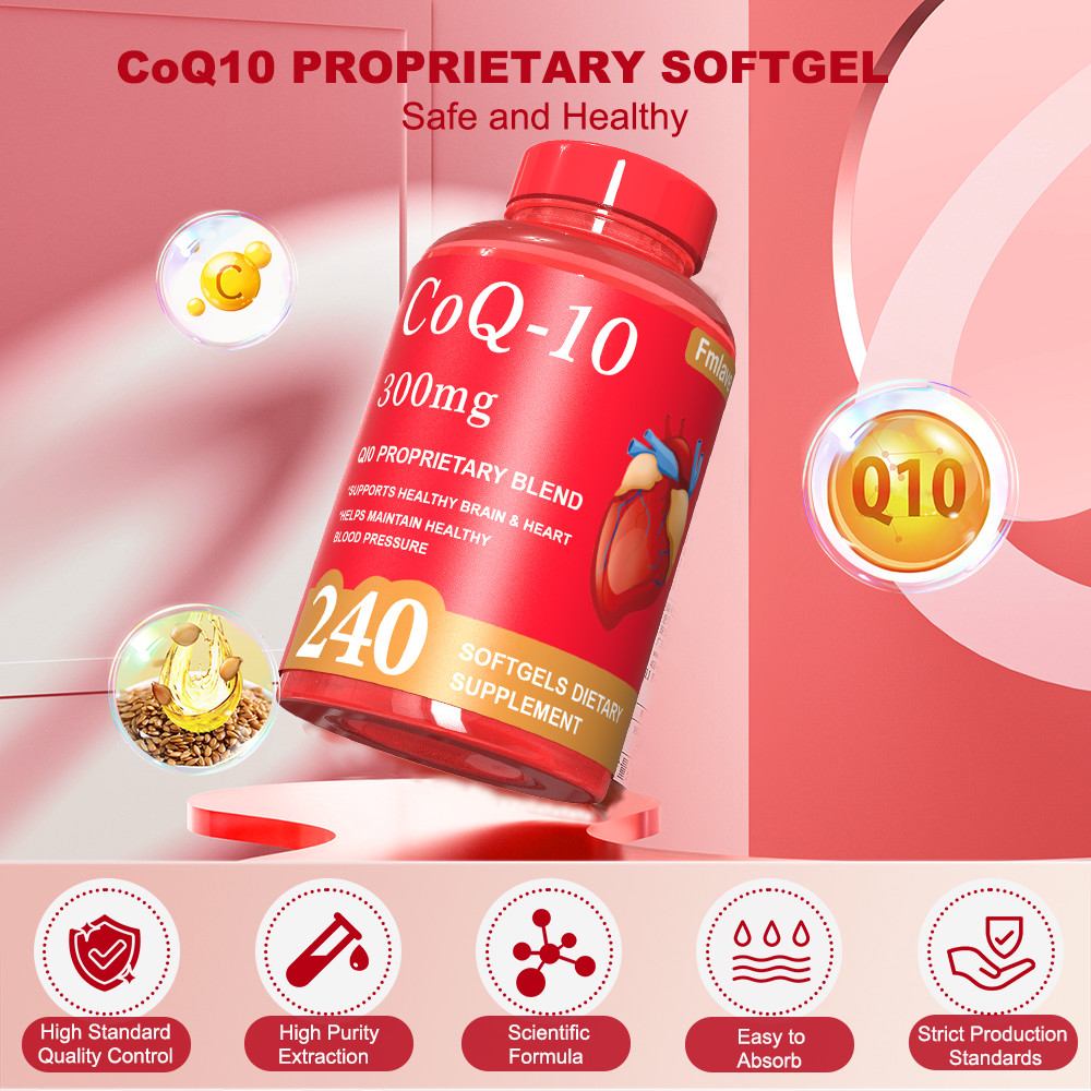 2x CoQ-10 300mg 480 Softgels Coq10 Co Q10 Coenzyme Heart Support NON GMO US Ship