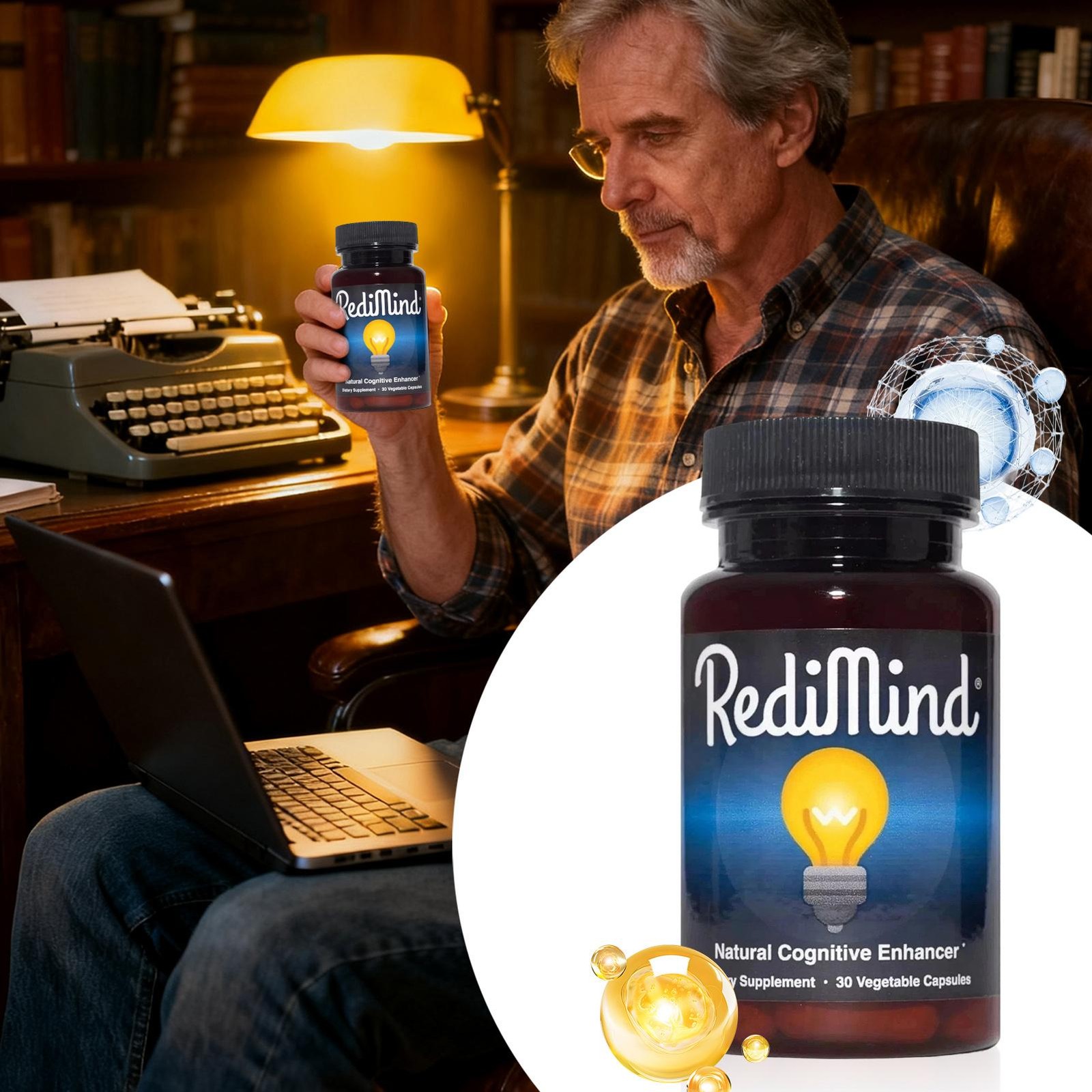 (2 Packs) RediMind Cognitive Enhancer 30 Caps Natural Focus Memory Brain Health