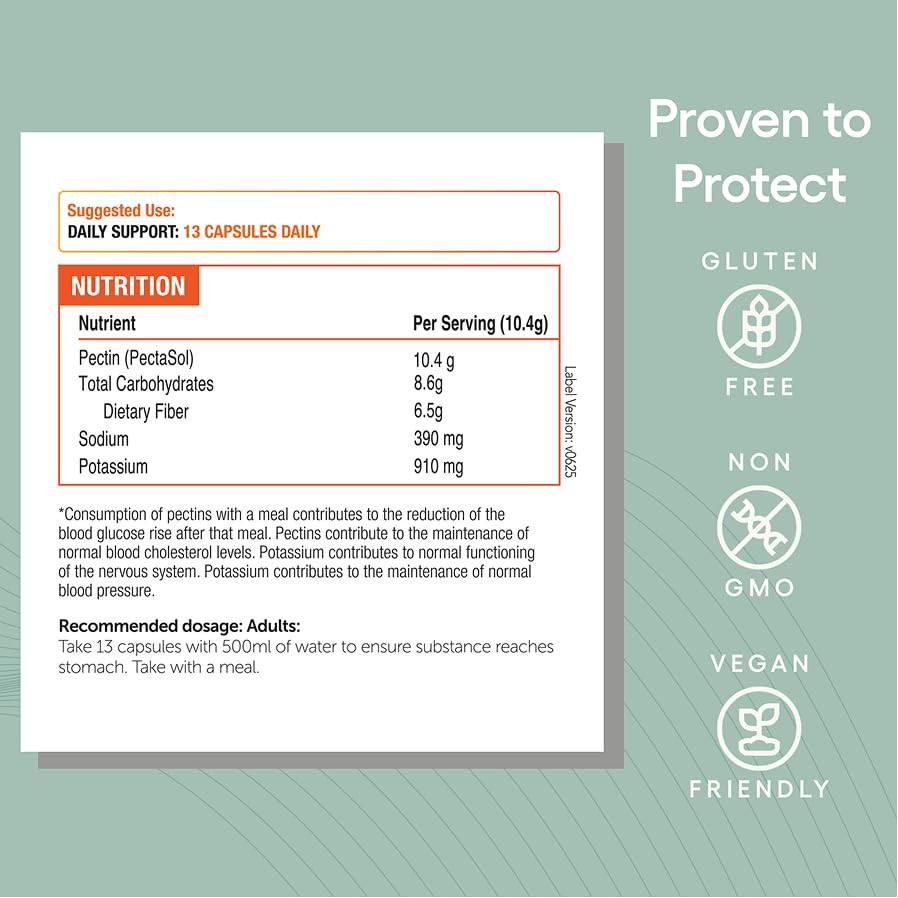 PectaSol Modified Citrus Pectin – 90 90 Count (Pack of 1), Multicolor