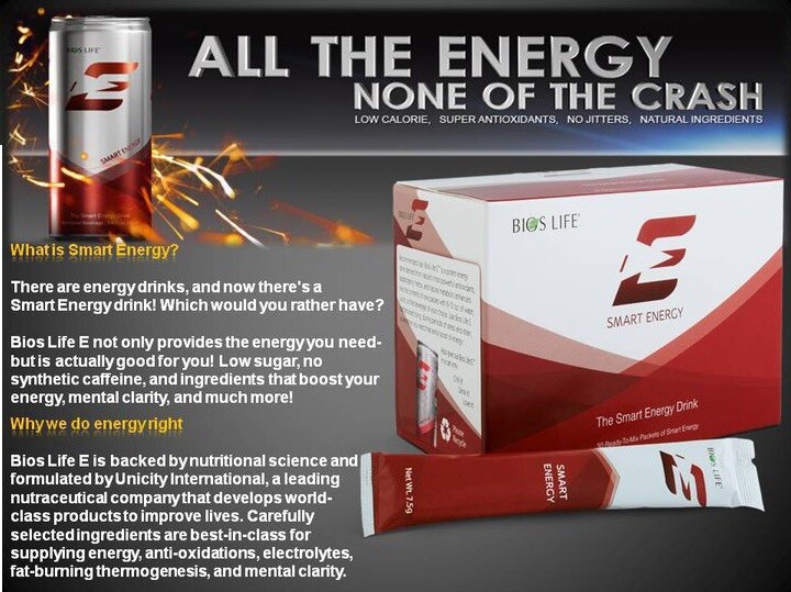 30 Sachets Bios Life E Unicity Smart Energy Drink Weight Management Metabolism