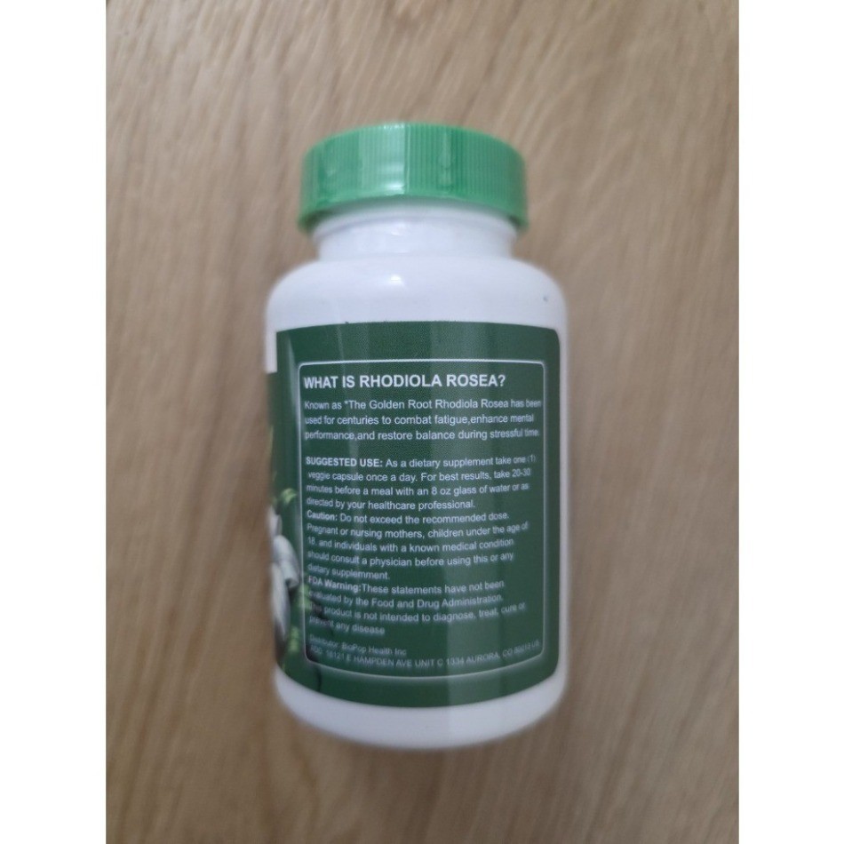 Floraviva Rhodiola Rosea 60 Caps Stress Relief Immune Support – 1/2/3 Bottles