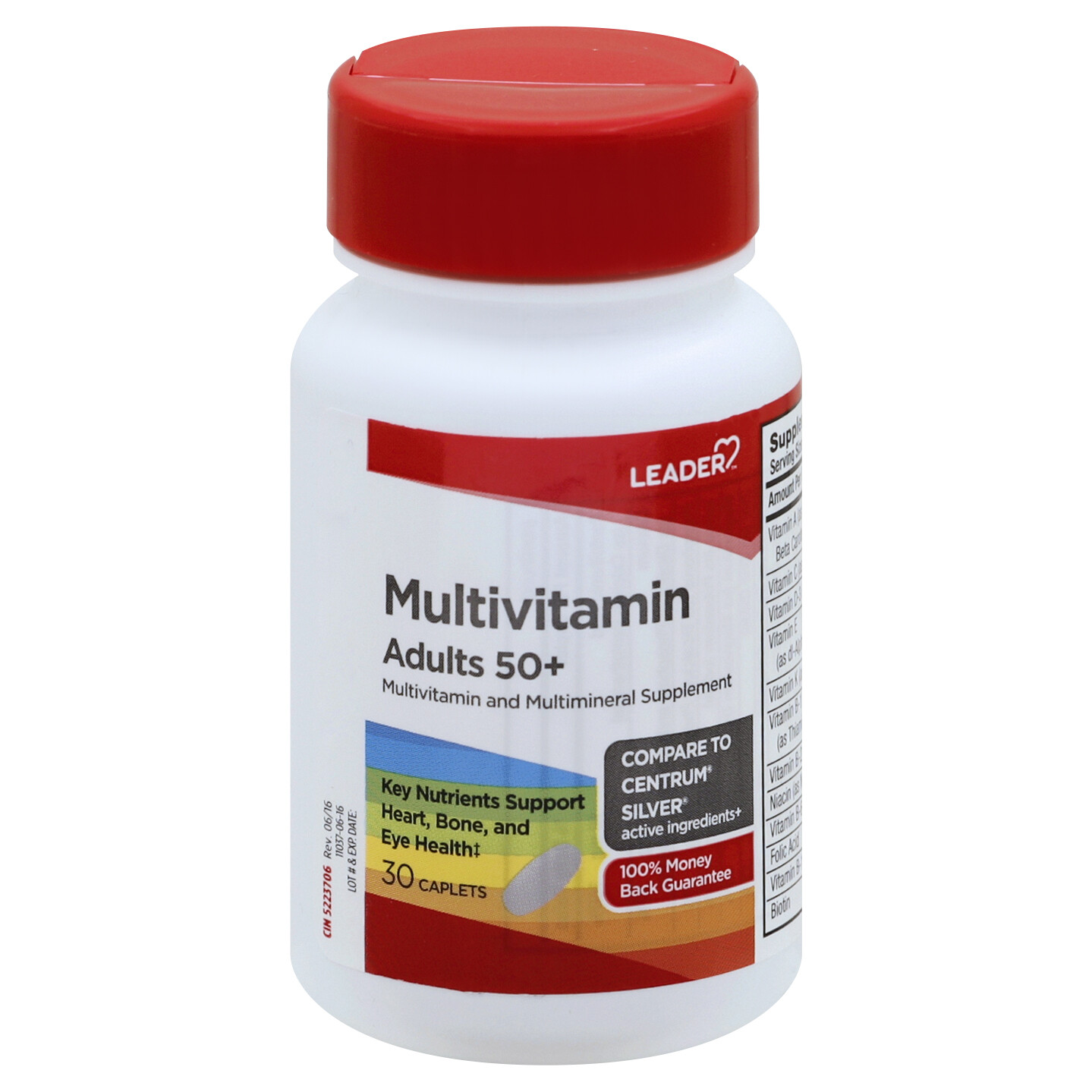 Leader Adult 50+ Multivitamin and Multimineral Supplement Tablets 30 Count