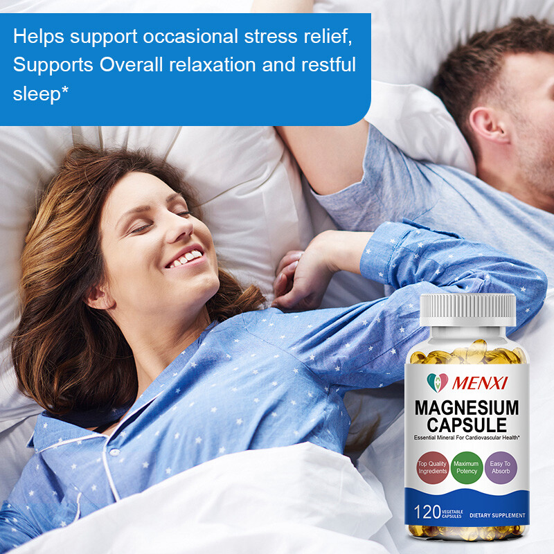 Magnesium Capsules Complex Glycinate Citrate Malate Oxide For Unisex 120Capsules