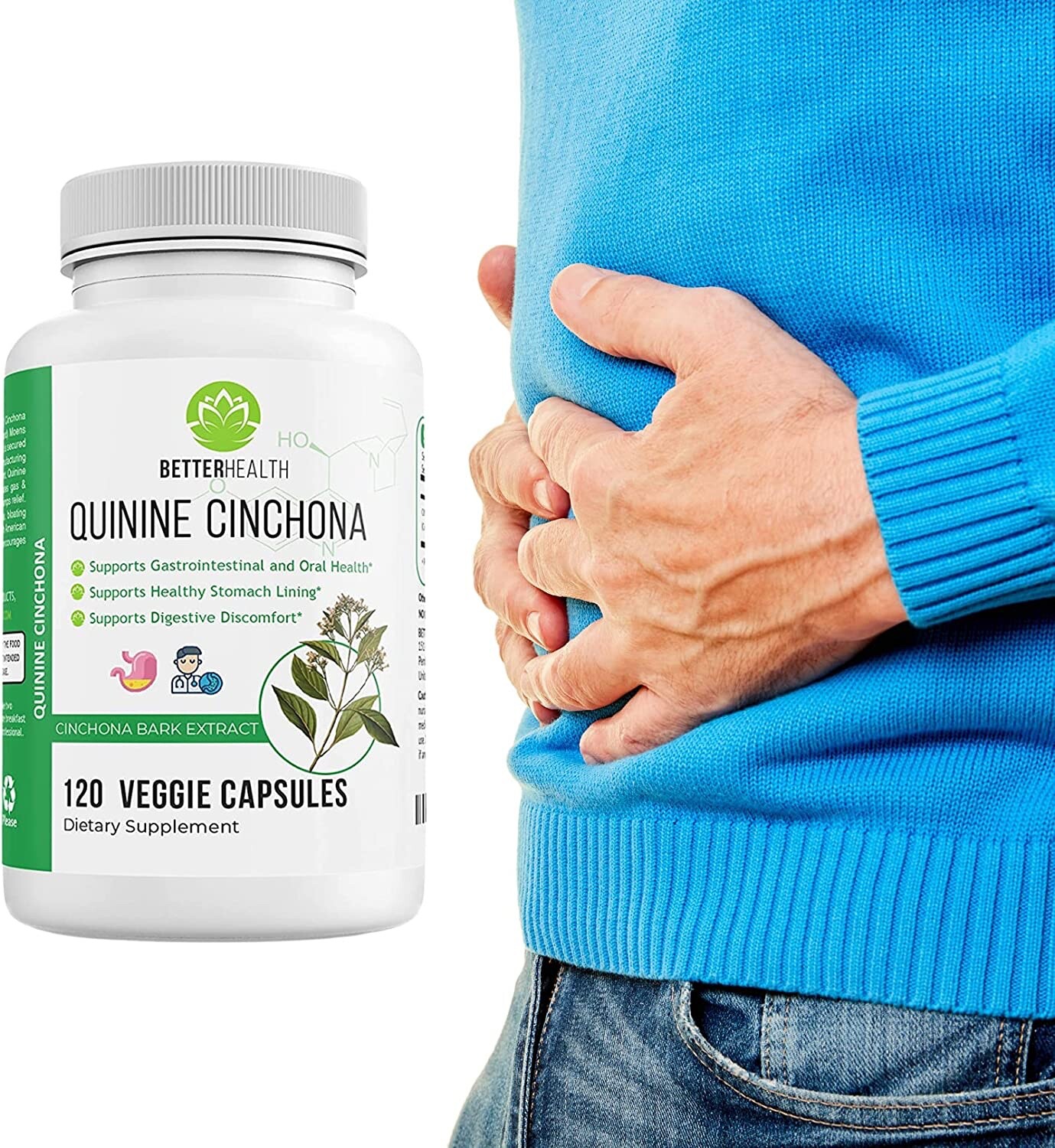 OFFICIAL SELLER Quinine Cinchona Bark Extract, 120 Capsules, 1000 mg per serving