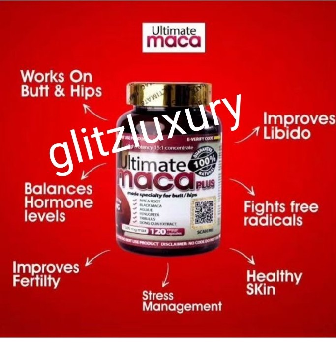 X 1 bottle Ultimate Maca 120p/ bottle. 7500mg sexy hip & Butts 💯 AUTHENTIC