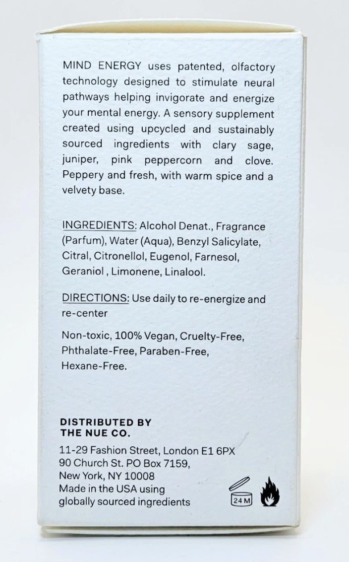 The Nue Co. Mind Energy Unisex Fragrance – Instant Stress Relief Aromatherapy…