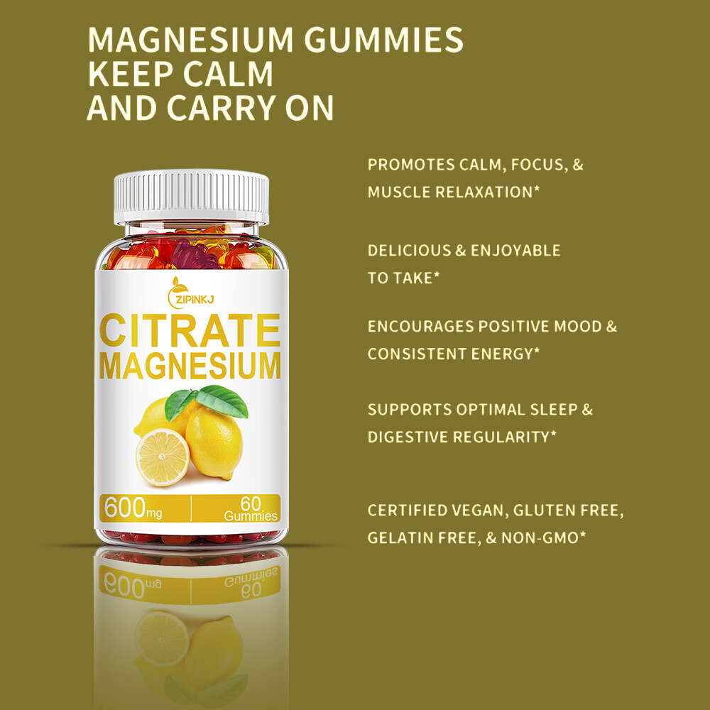 Magnesium Citrate Extra Strength 400mg 600mg- Chelated for Max Absorption 30day