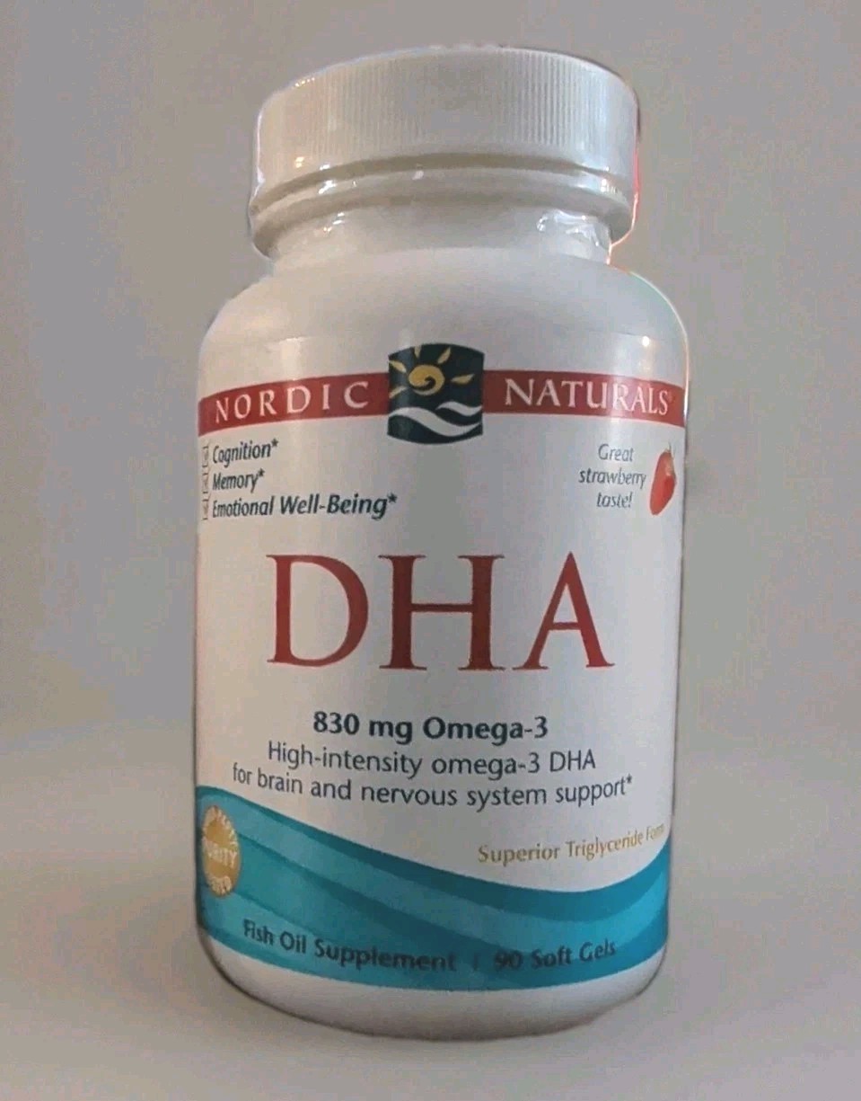 Nordic Naturals DHA Strawberry 90 ct Supports Brain & Nervous System Exp 3/2027