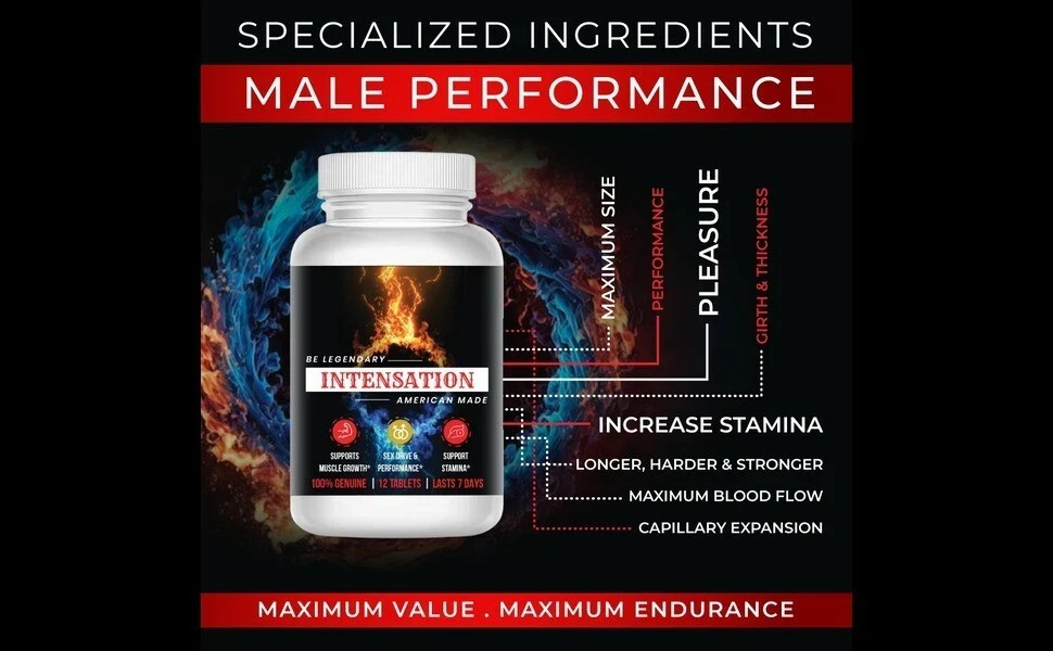 INTENSATION – Male Performance Support – Boost Stamina, Size, Stamina & Vitality