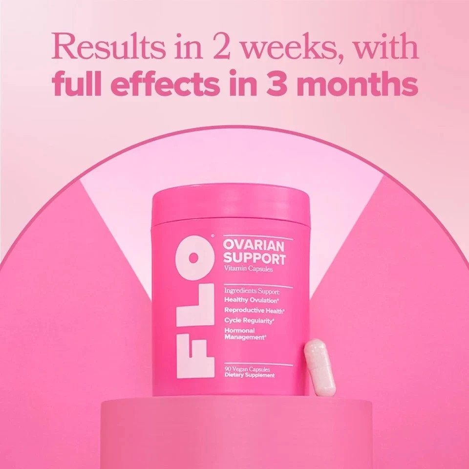 O Positiv FLO 90ct Ovarian Capsules 40:1 Inositol Support Regular Cycles