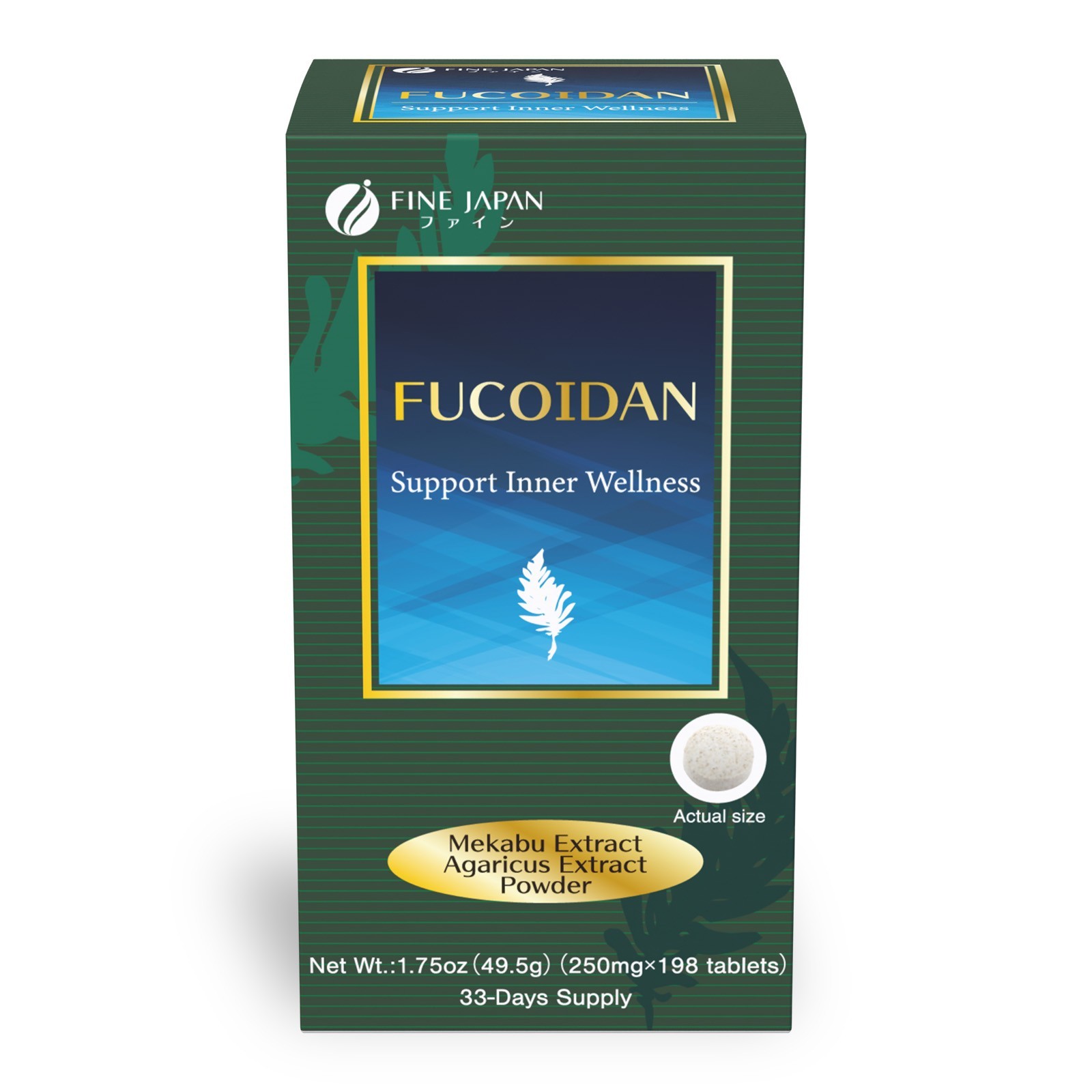FINE JAPAN seaweed fucoidan immune support Mekabu For anti aging 4 bottles