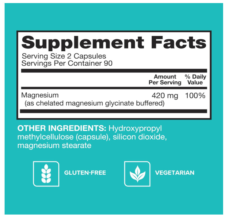 Qunol Magnesium Capsules 420mg, 100% DV, High Absorption Magnesium Supplement, E