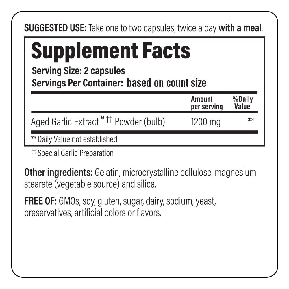 Kyolic Aged Garlic Extract Formula 200, Cardiovascular & 60 Count (Pack of 1)