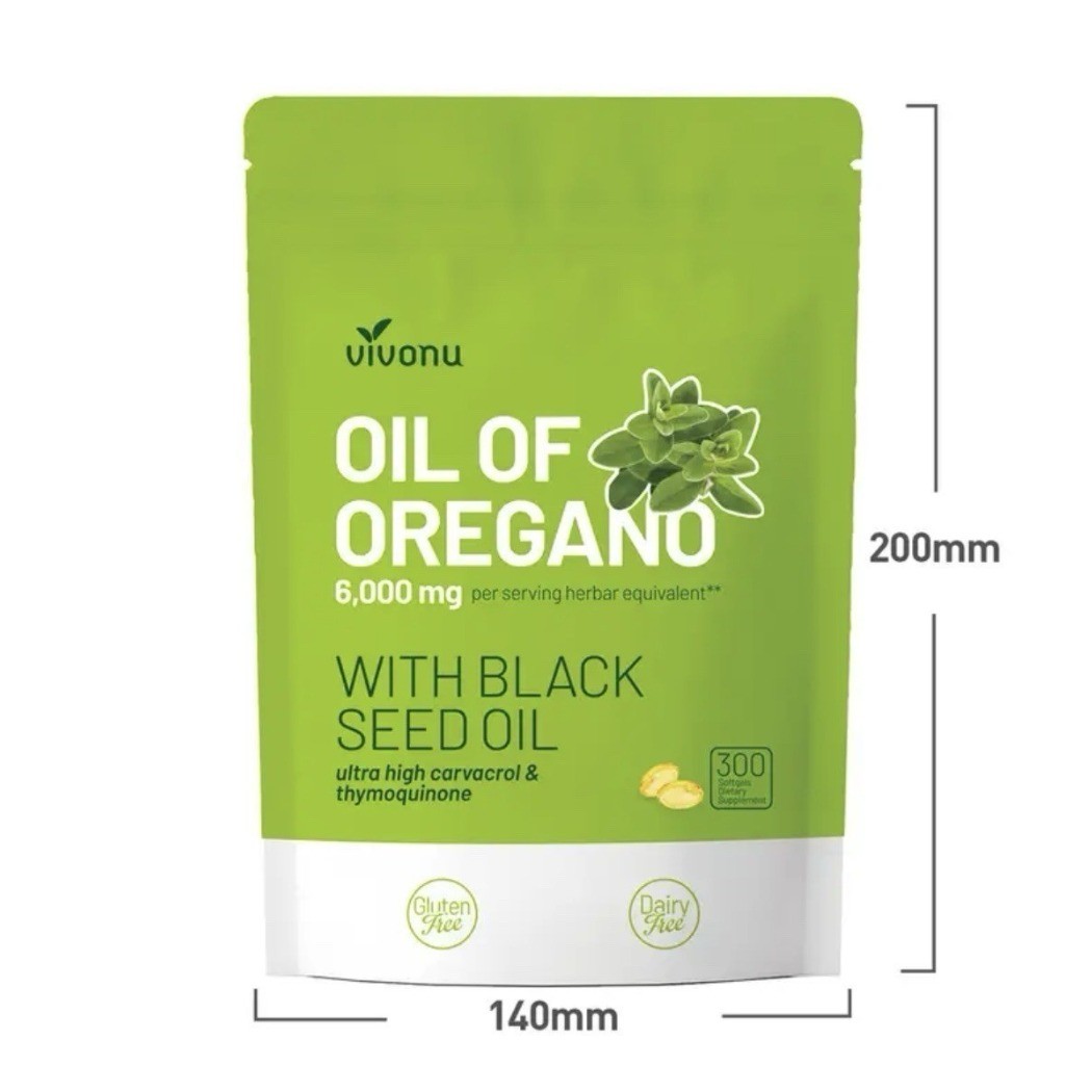 Oil of Oregano Softgels with Black Seed Oil – 6000mg Oregano Oil NEW
