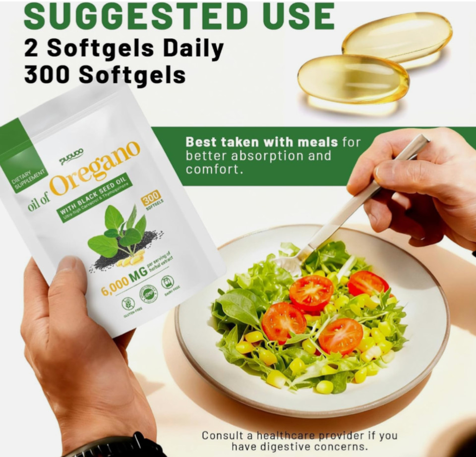 Resilia Oil Of Oregano With Black Seed Oil 6,000MG 300 Softgels (Fast Delivery)
