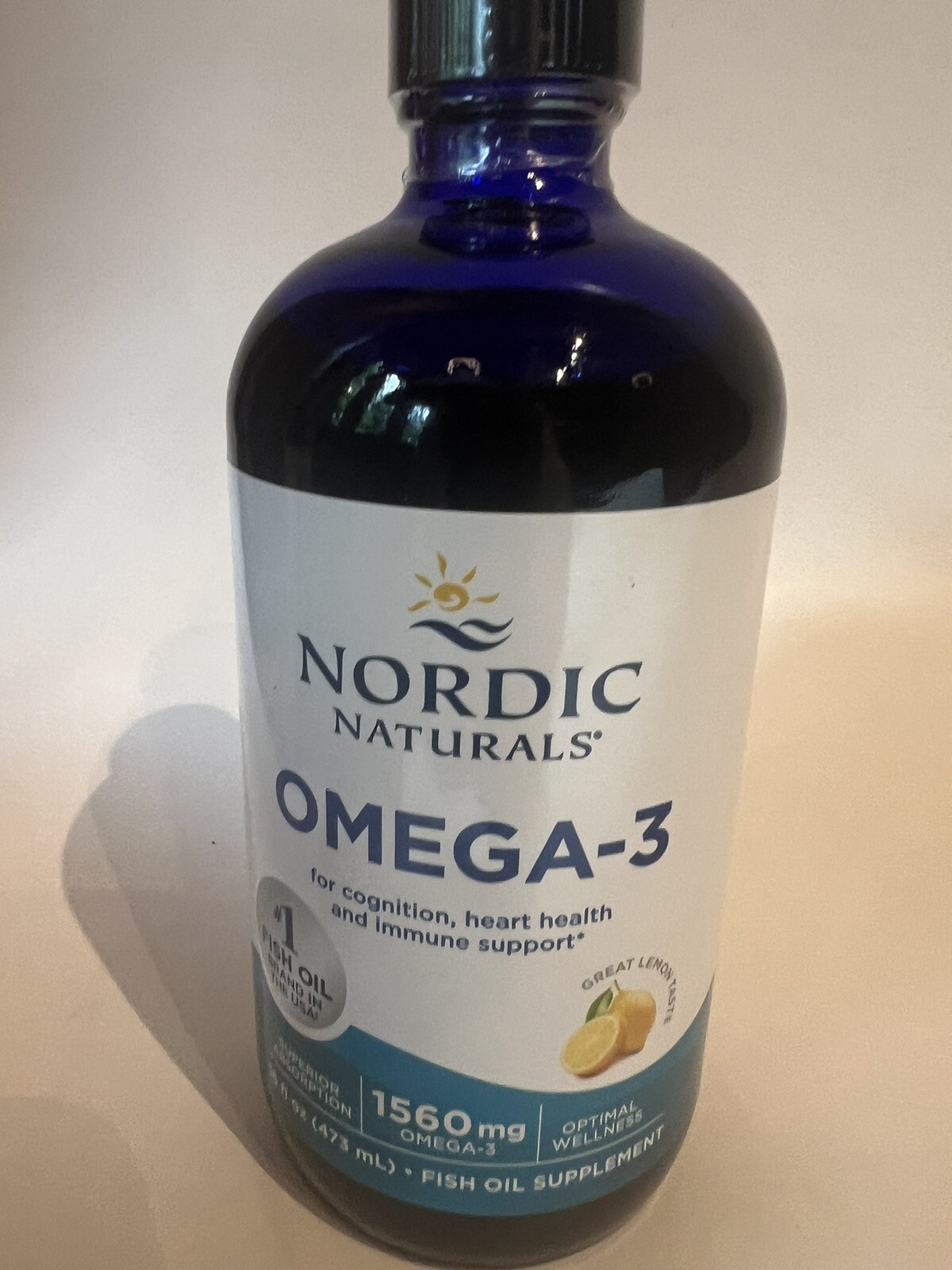 Nordic Naturals Omega 3 Lemon Cognition Heart Health & Immune Support 16Oz 7/26