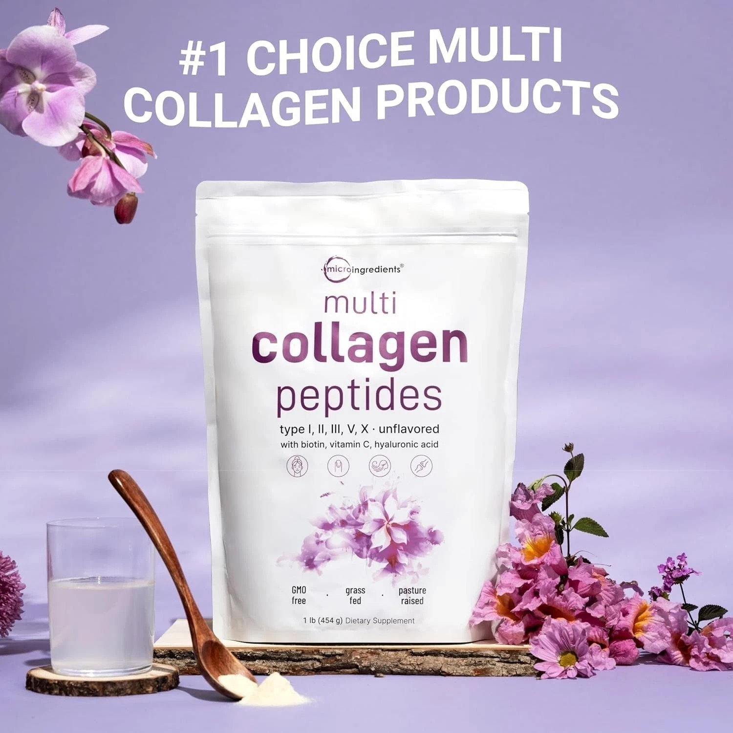 3 PACK Multi Collagen Peptides Powder 1 lb Hydrolyzed Protein Peptide+