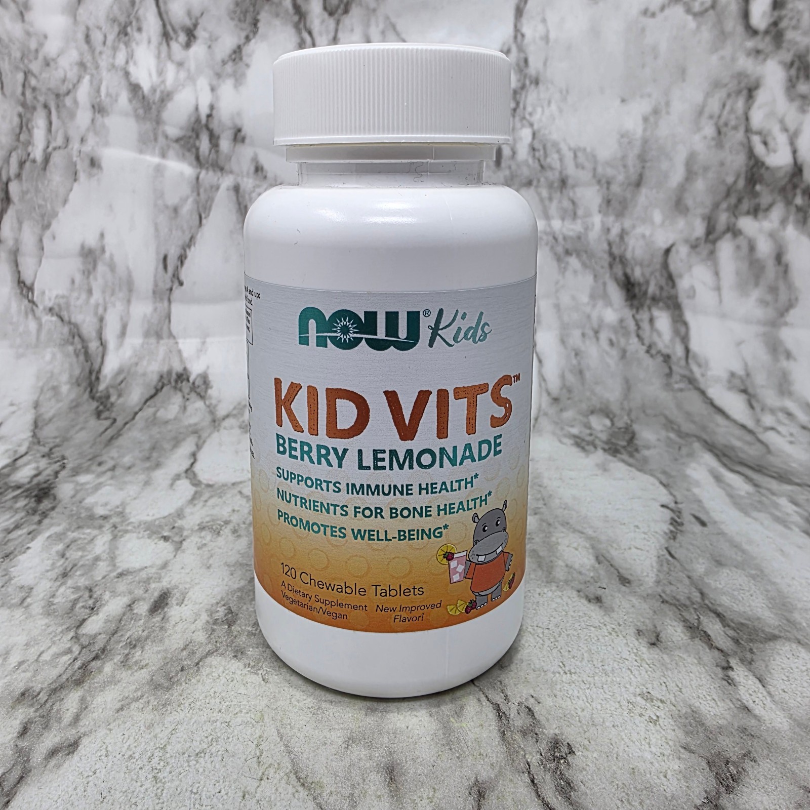 Now Foods Kid Vits Berry Lemonade 120 Chewable Tablets Exp 06/2026