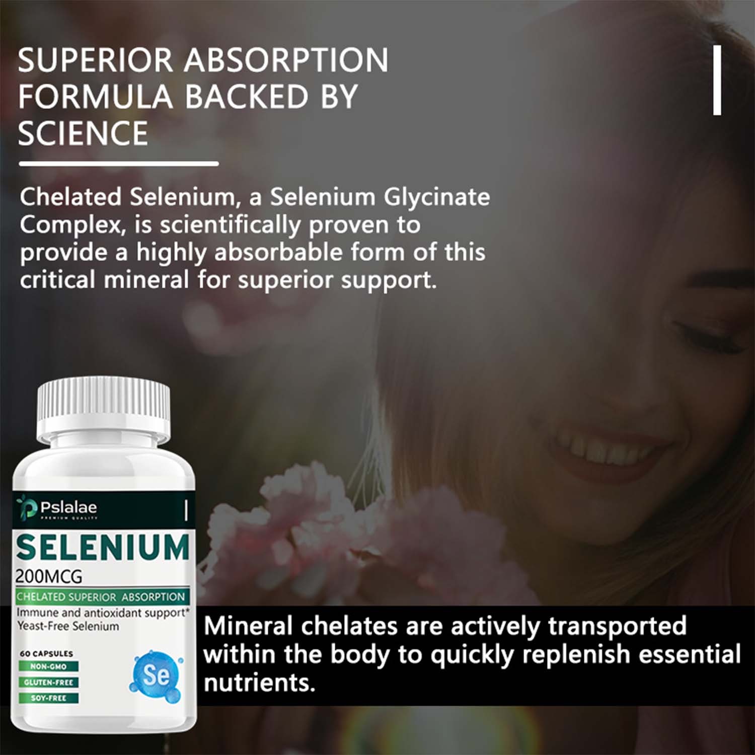 Selenium 200mcg – Thyroid,Potency Antioxidant,Immune System & Metabolism Support