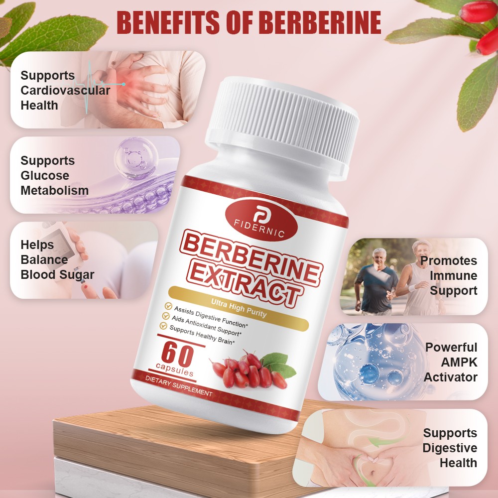 Berberine Hcl 1200Mg Tablet/capsules Support Blood Sugar Supplement Immune Vegan