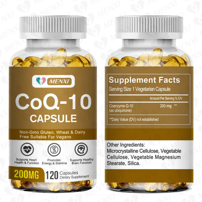 Coenzyme Q-10 CoQ10 120 Capsules 200mg Heart Health Energy Support 1/2/4 Bottles