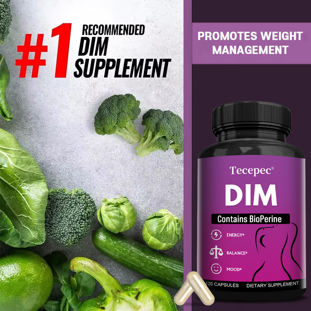 DIM (Diindolylmethane) 300mg, 30/60/120 Capsules with BioPerine 5mg
