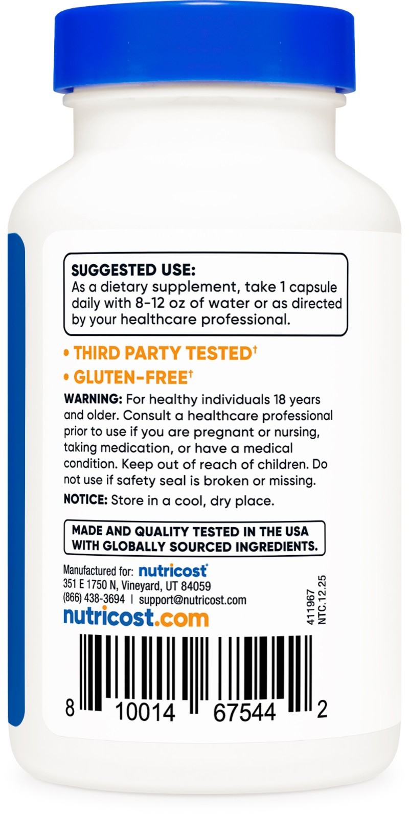 Nutricost Vitamin B2 (Riboflavin) 400mg, 120 Capsules – Gluten Free, Non-GMO