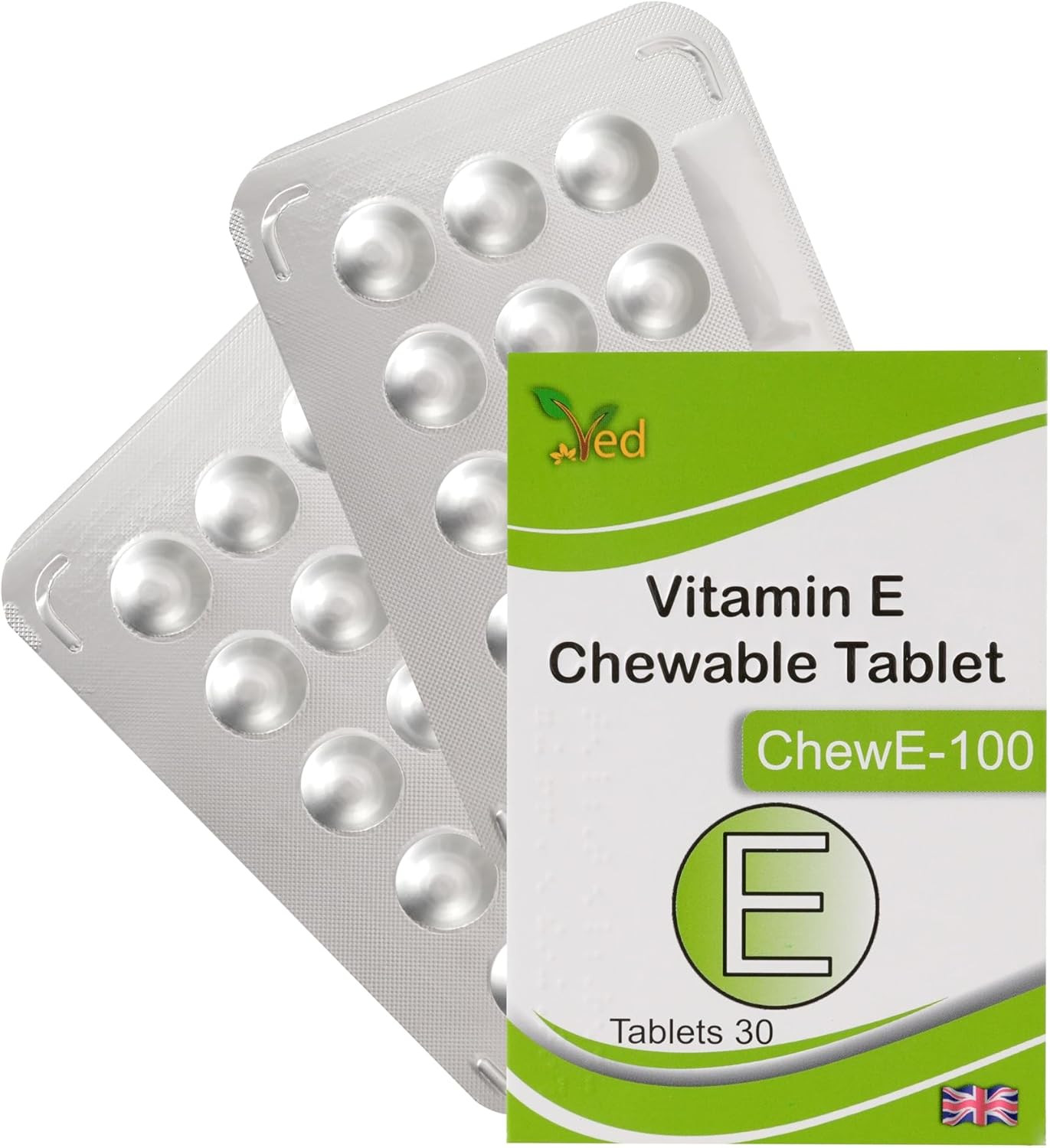 Vitamin E 100 mg Chewable Tablets, 30 Tablets, 30 Days Supply