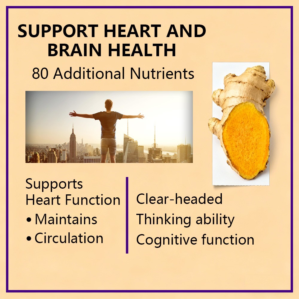 Immune Support With 70 Plant Minerals Plus Eye Brain Health 30/60/120 Capsules