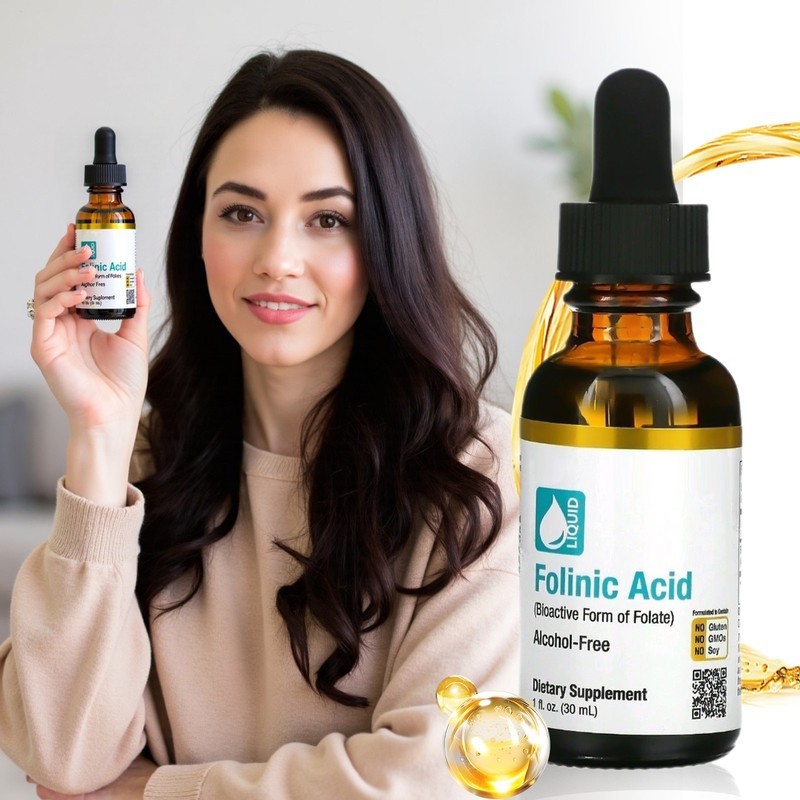 California Gold Nutritional Support Folinic Acid Alcohol 1 FL Oz (30 Ml) – Lon